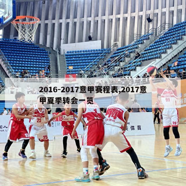 2016-2017意甲赛程表,2017意甲夏季转会一览